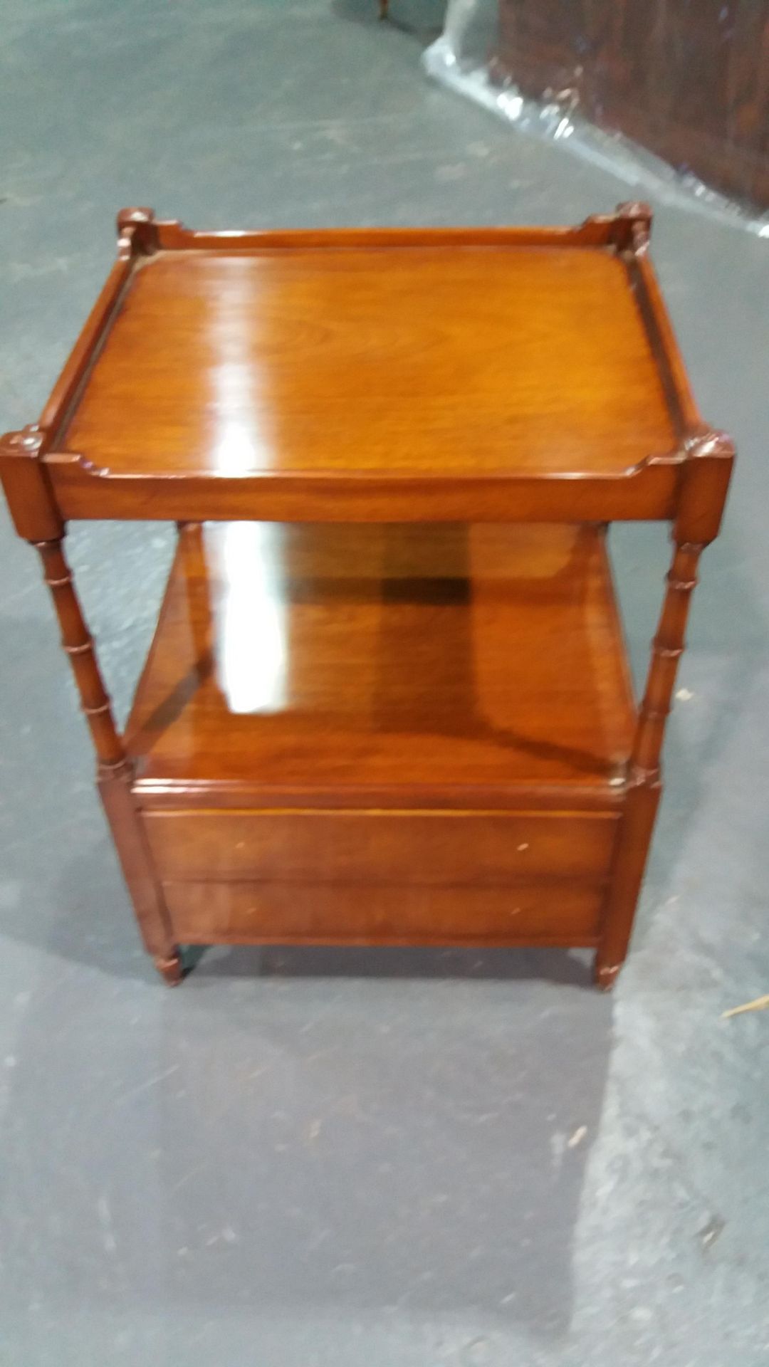 Arthur Brett Mahogany Two Tier End Table