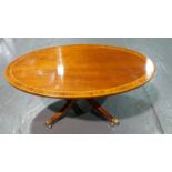 Arthur Brett Mahogany Oval Coffee Table