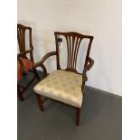 Mahogany Sunbury Arm Chair In Bespoke Upholstery - X Antique Finish Bespoke Upholstery A Country-