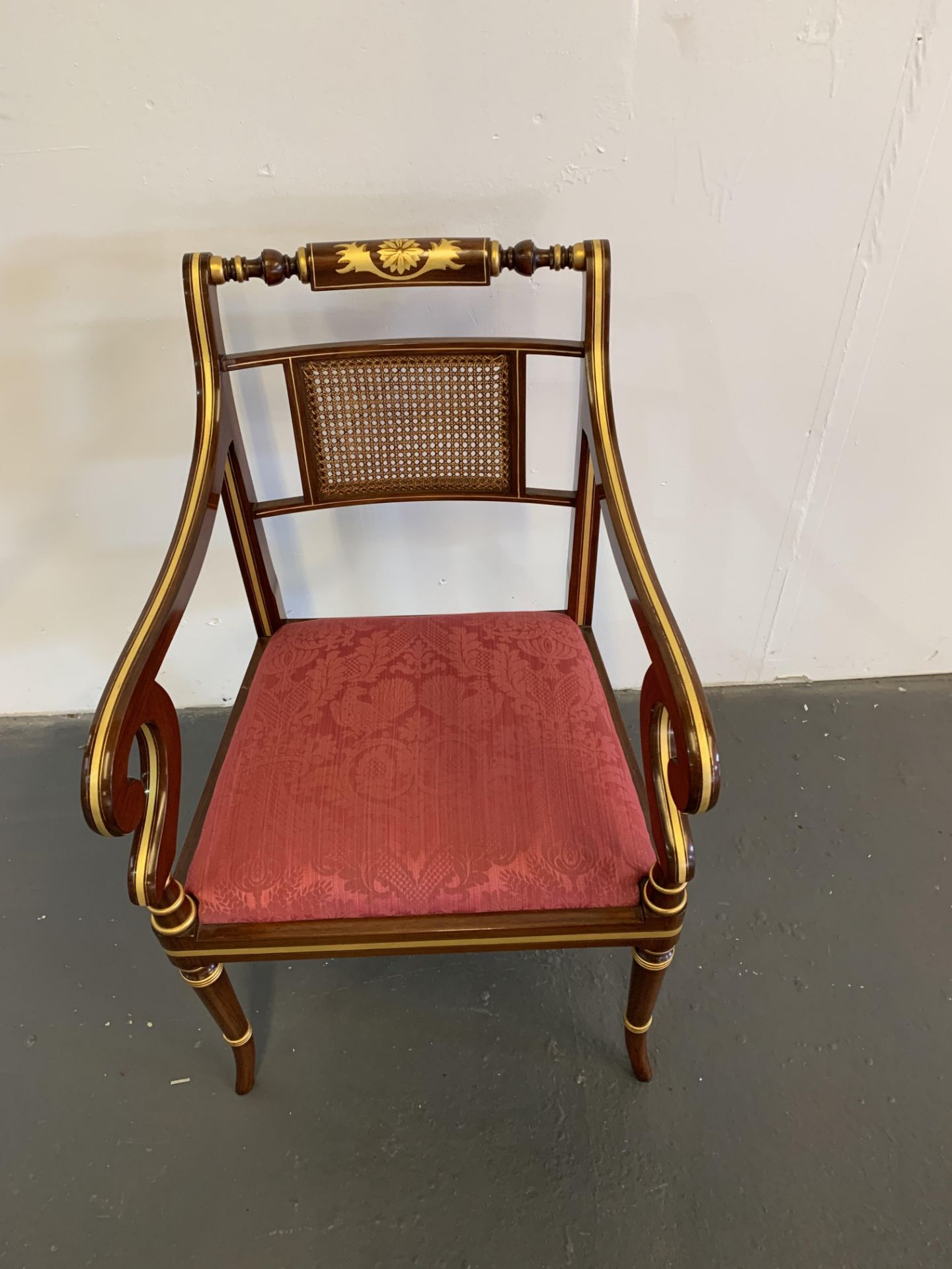 Arthur Brett Regency Style Arm Chair - Image 3 of 4