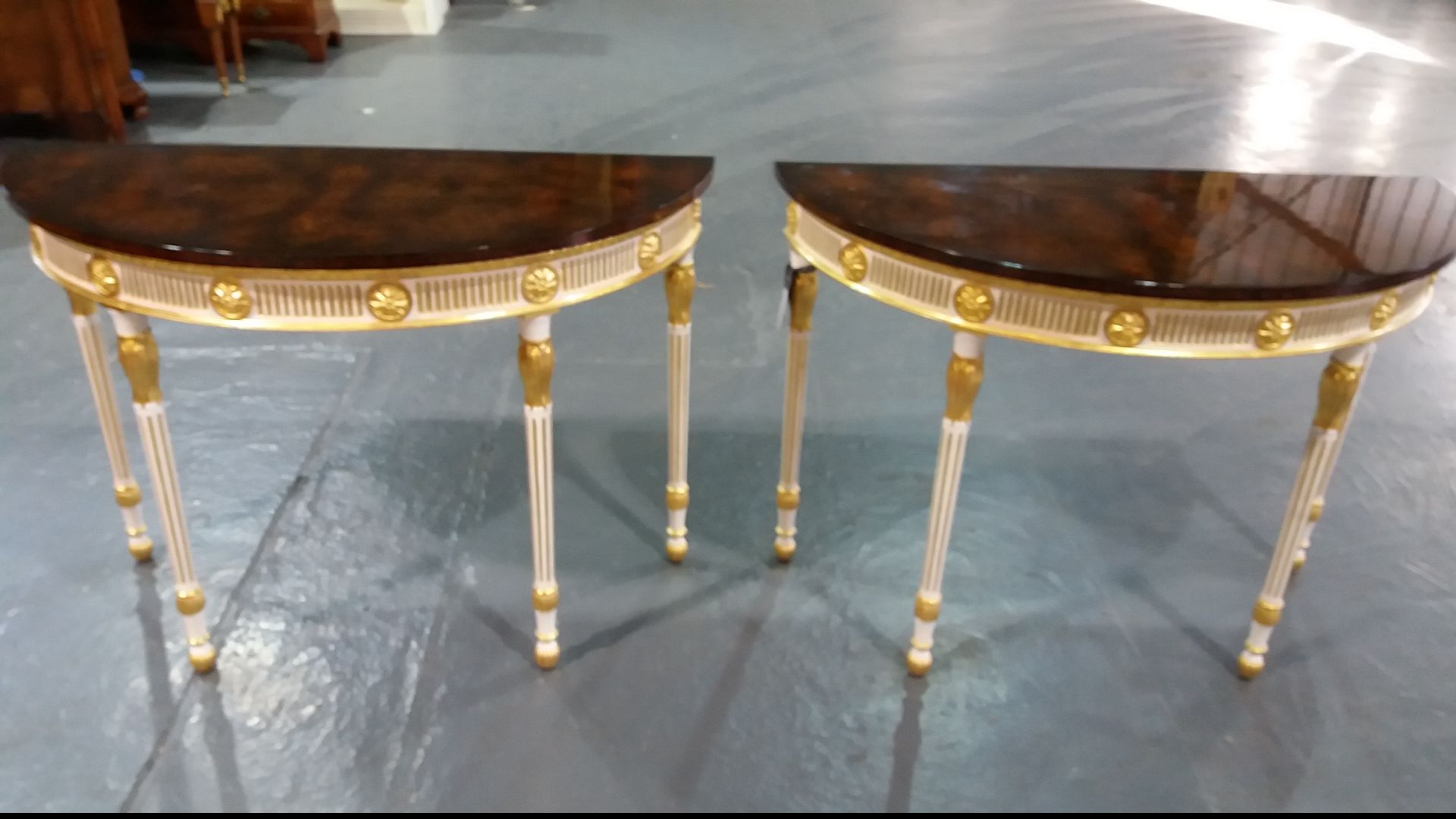 Arthur Brett George III Style Parcel Gilt Console Table