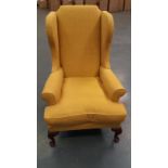 Arthur Brett Mahogany Wing Chair