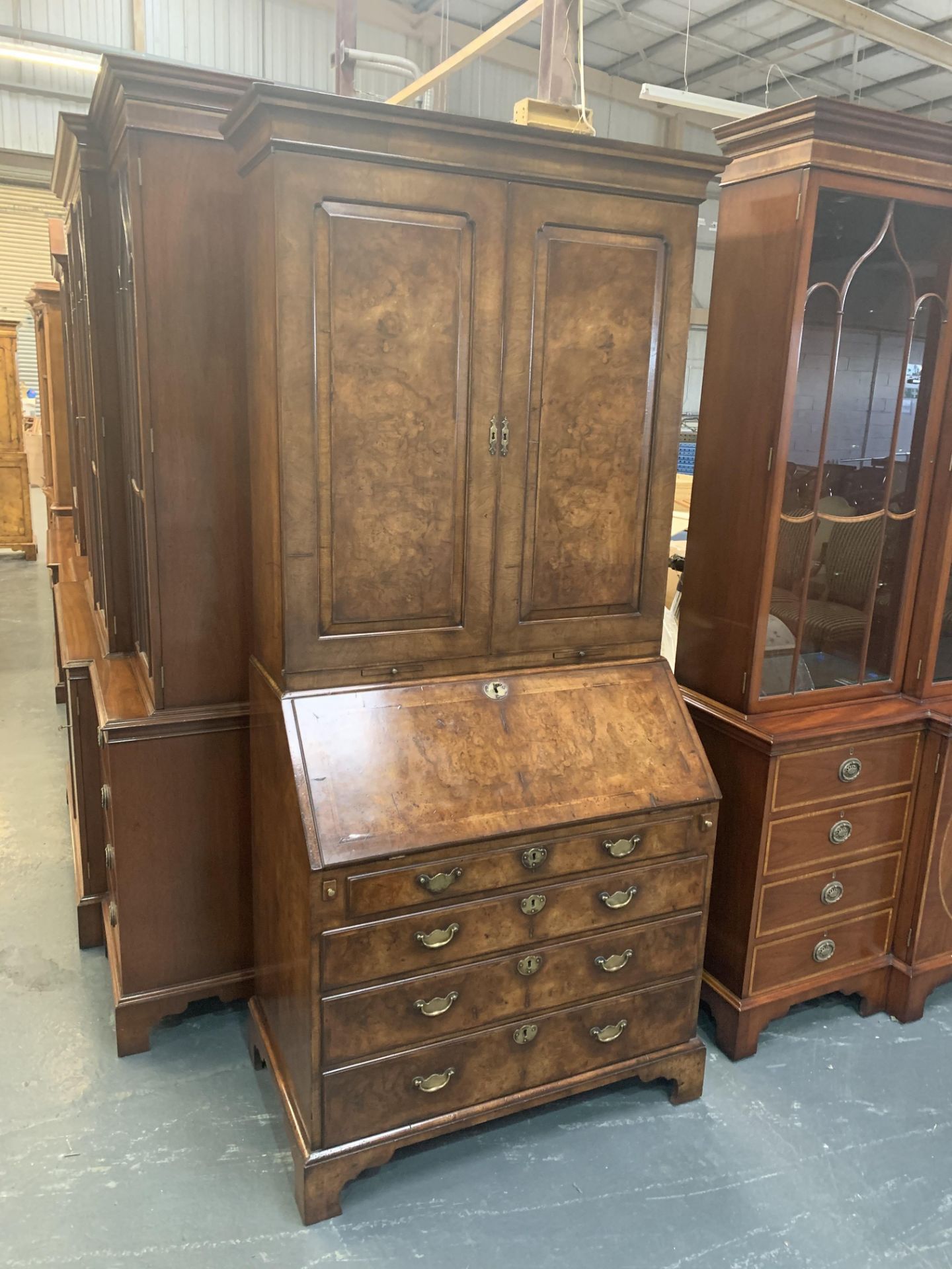 Arthur Brett George I Style Walnut Bureau