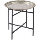 Antique Moroccan Silver Tray Table