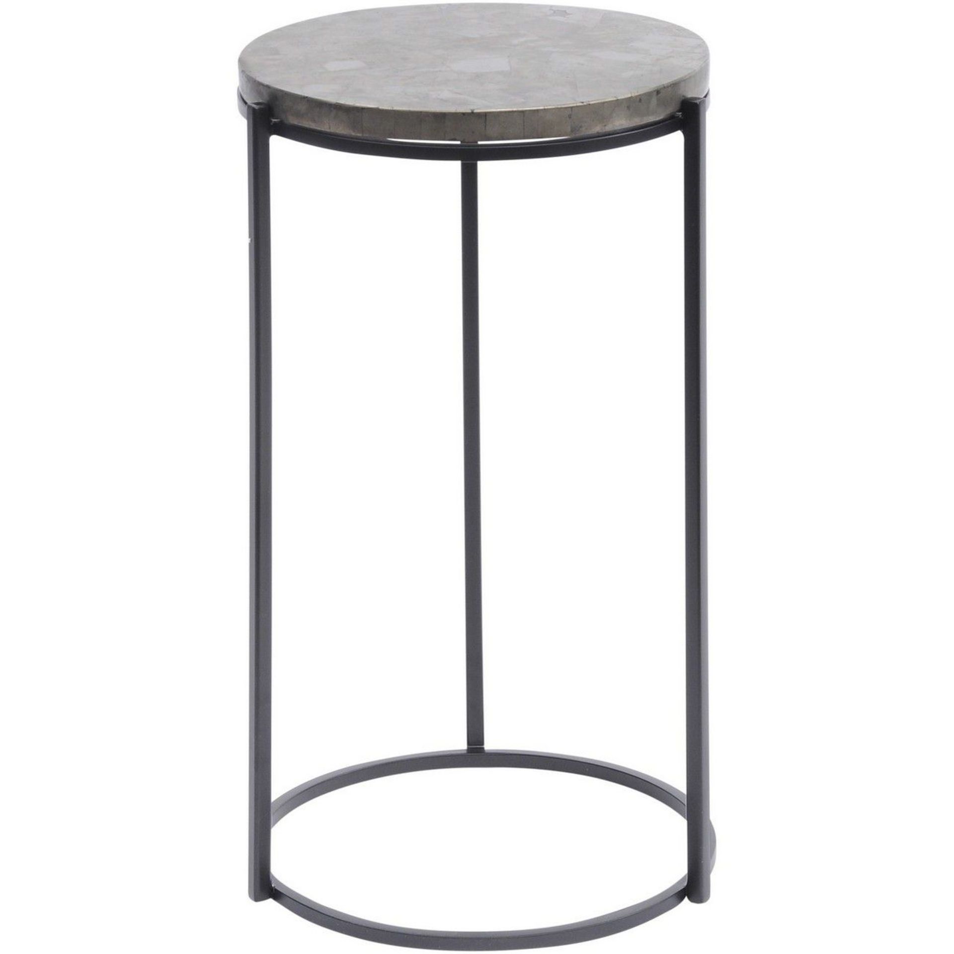 Astra Golden Pyrite & Black Side Table