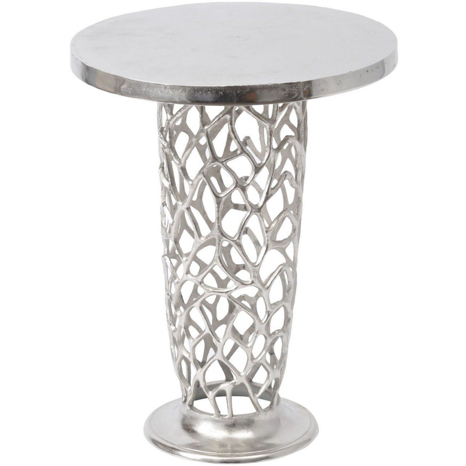 Romano Coral Pedestal Side Table