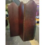Leather 3-Fold Screen Or Room Divider With Arched Top 135 x 182cm
