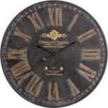 Antique Iron Chateau Wall Clock