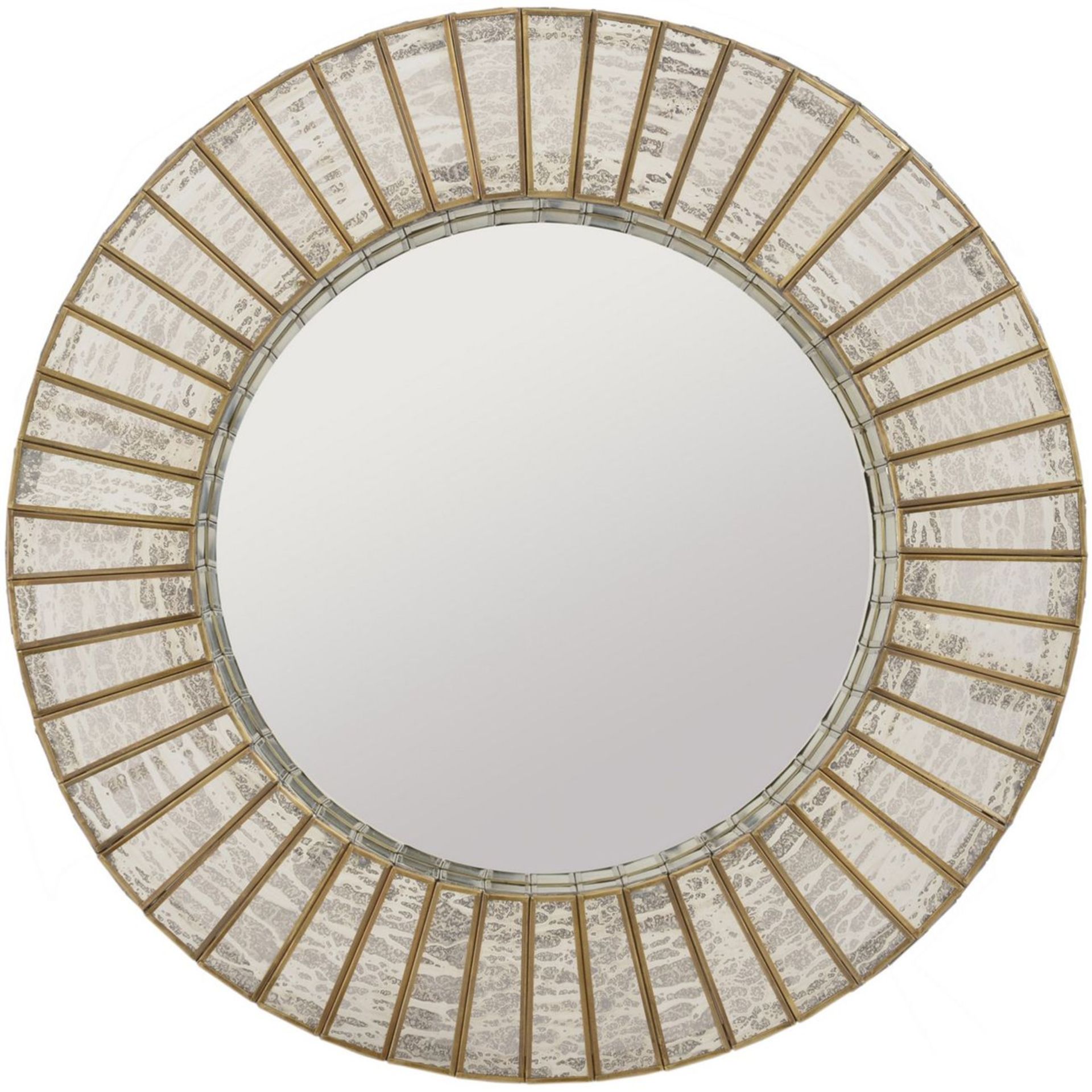 Aurora Antique Silver & Gold Mercury Glass Round Mirror