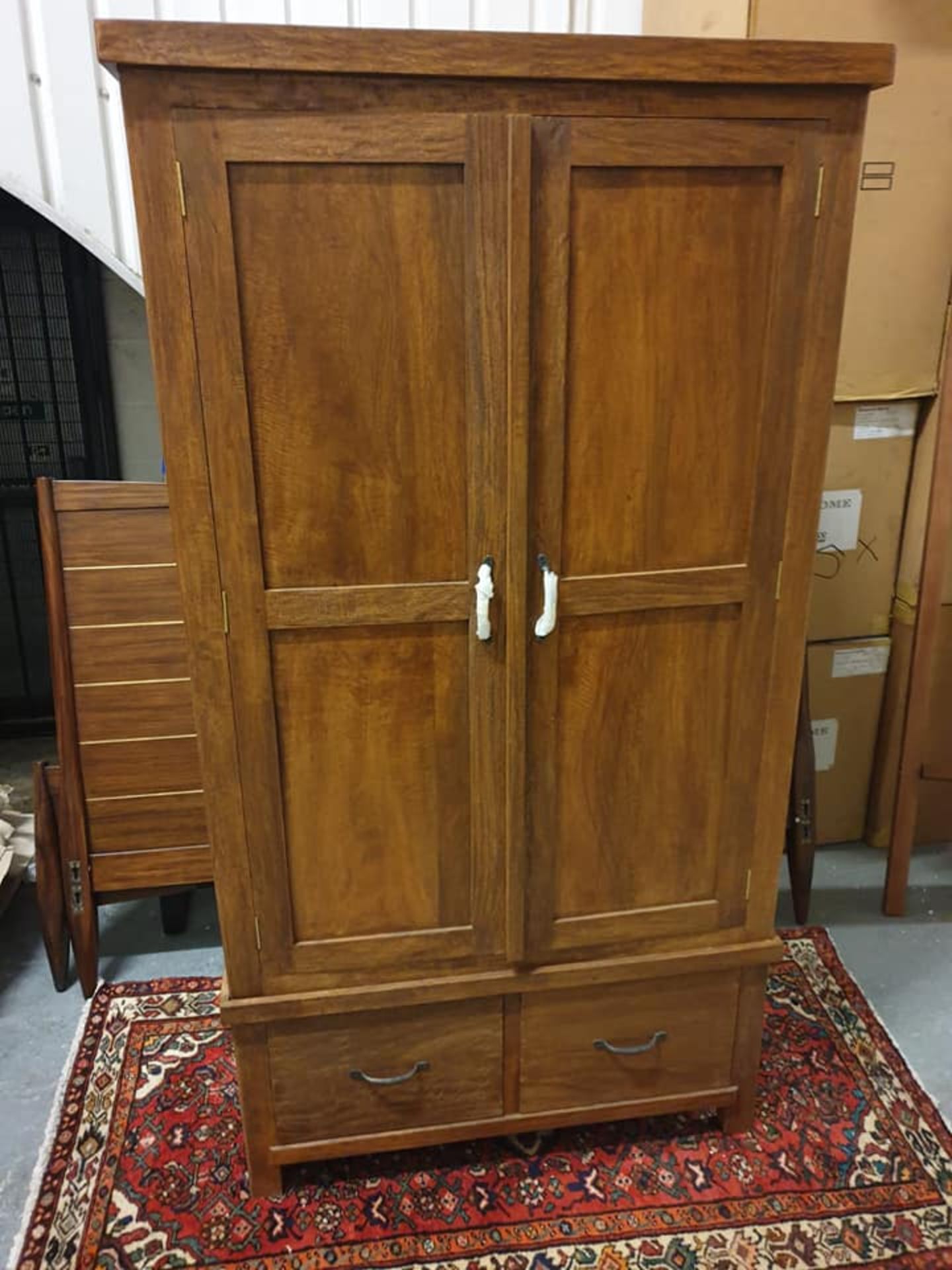 Soho Solid Wood Double Wardrobe With Base Drawer This Wardrobe will look stunning in your bedroom,