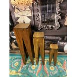 Set Of 3 Art And Craft Plantstands 1 X 110cm 1 X 90cm 1 X 60cm (Vp156 - TOMA4)