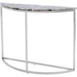 Agate Crescent Console Table On Nickel Frame
