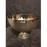 Silver Spun Stemmed Bowl Artisan Crafted Silver Aluminium Bowl With A Contrasting Highly Polished