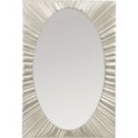 Silver Starburst Rectangular Iron Mirror