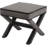 Ellison Grey And Black Cross Frame Stool