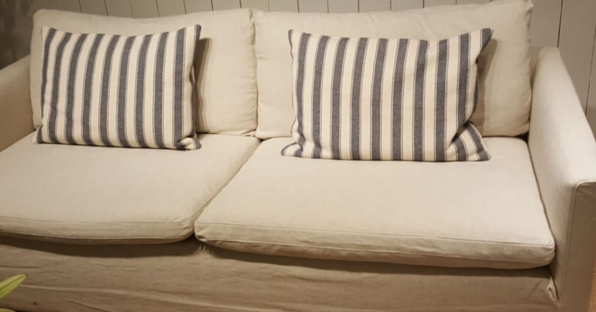 Baja Cushion Rectangular Regal Stripe The Baja Cushions In Thick Yet Soft Linens. Each Finish Is - Image 2 of 2