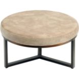 Fitzroy Taupe Round Stool Large