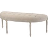 Everly Mindi Wood White Wash Button Bench