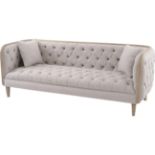 Castille Mindi Wood Three Seater Sofa