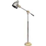 Strona Satin Grey And Brass Floor Lamp E27 40W