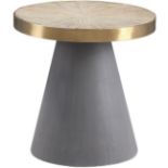 Belmore Recycled Elm And Concrete Side Table