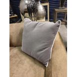 Andrew Martin Pelham Slate Cushion A Subtle Milk Velvet Cushion With Slate Piping To Add Elegance