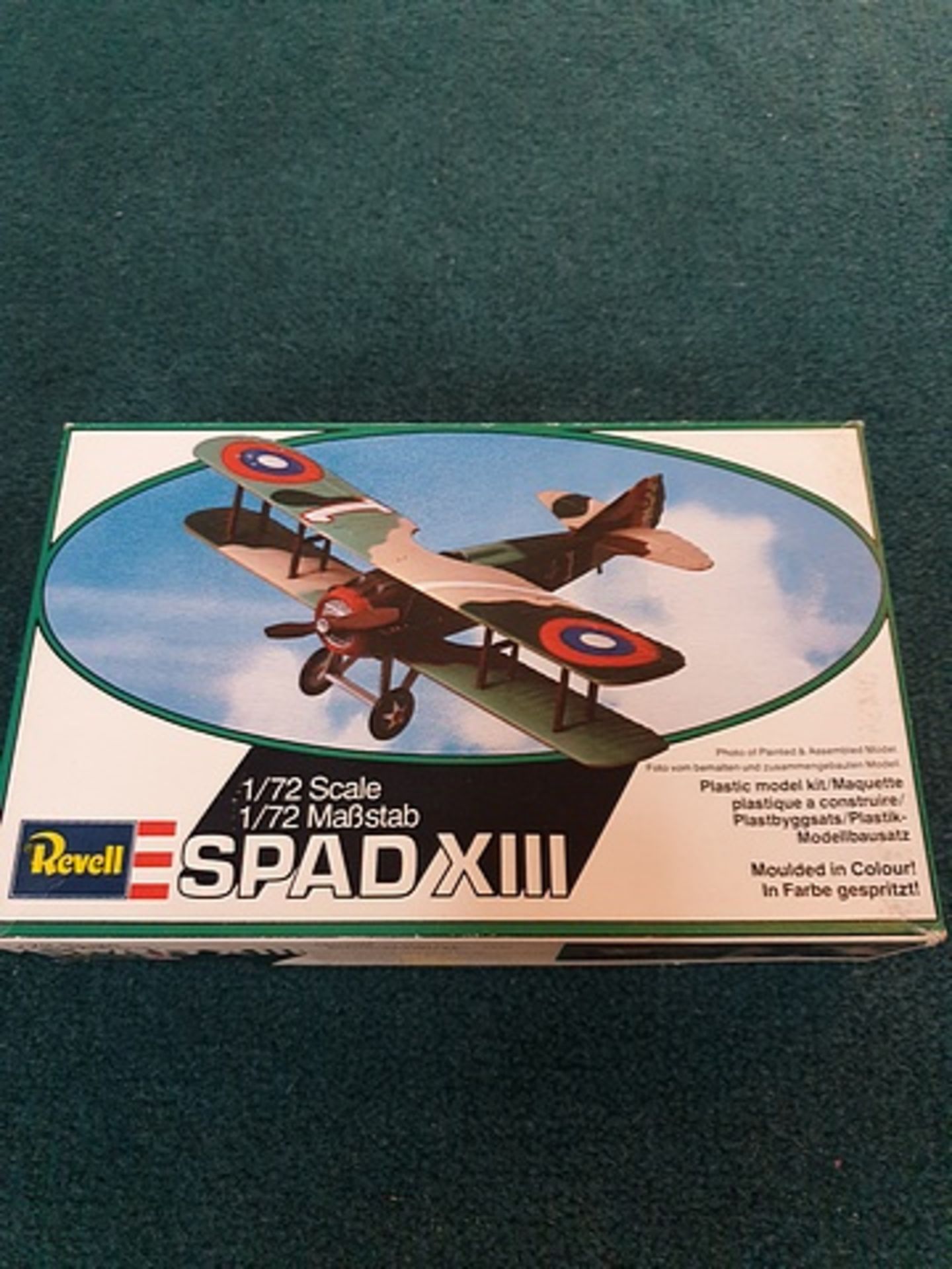 Revell scale 1/72 model 4109 Spad XIII model airplane kit released 1980 complete in box