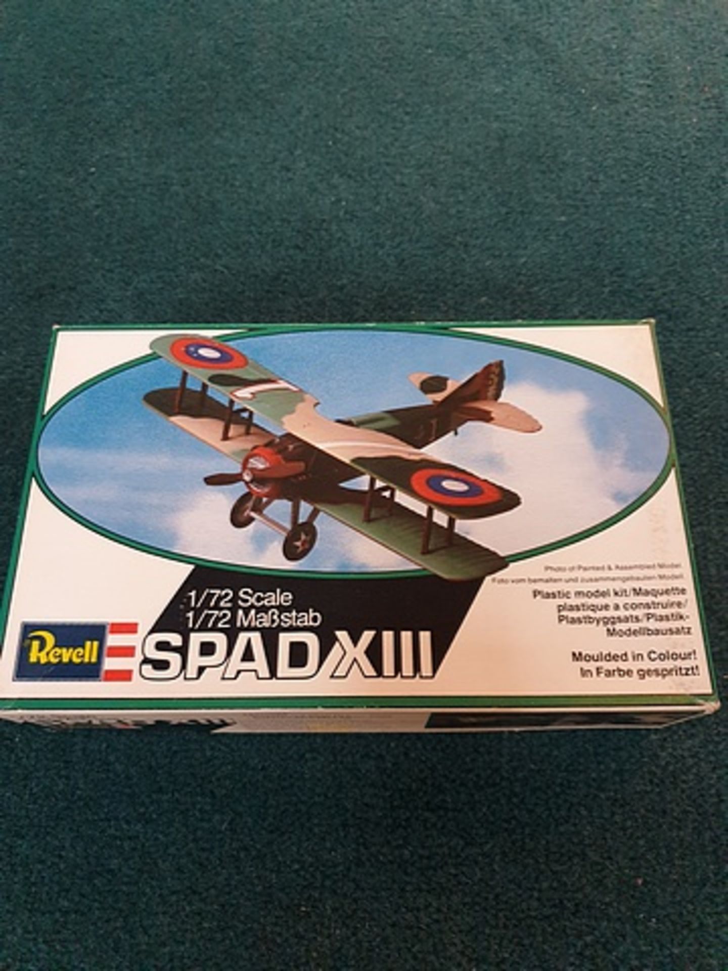 Revell scale 1/72 model 4109 Spad XIII model airplane kit released 1980 complete in box
