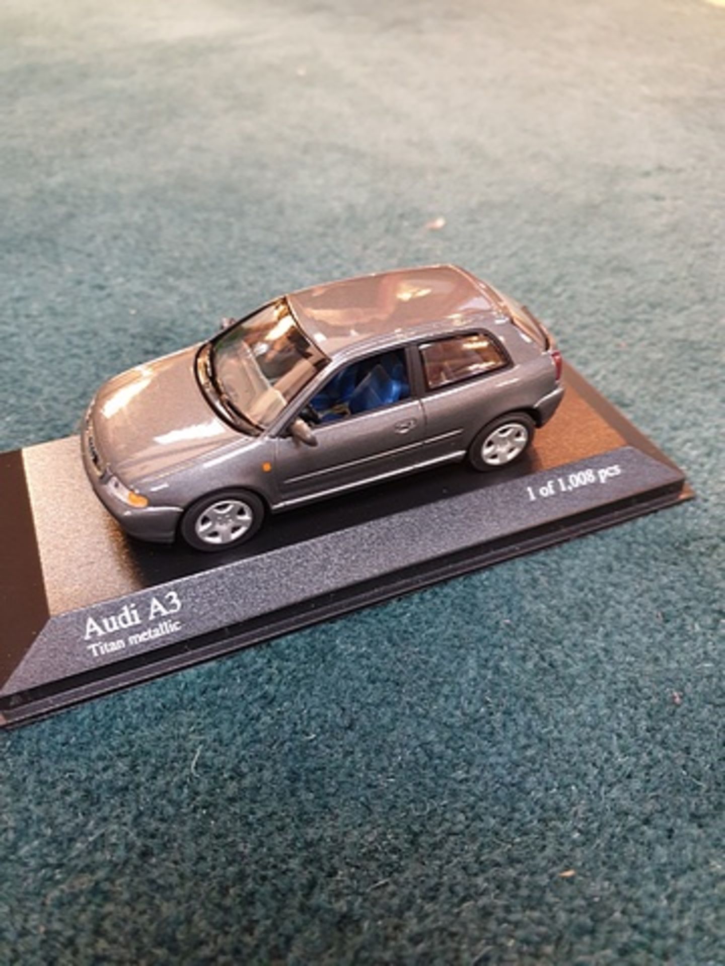 Minichamps Scale 1/43 Model 430 015105 Audi A3 1996 Grey Metallic Complete With Box - Image 2 of 2