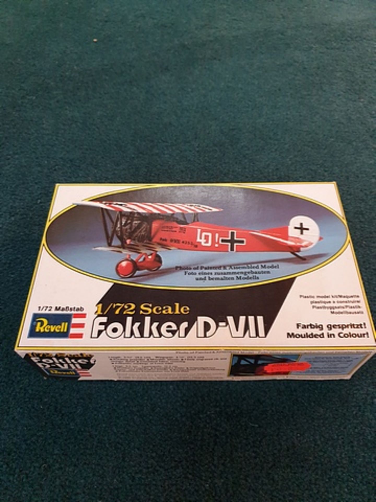 Revell scale 1/72 model H-43 Fokker D-VII model airplane kit released 1980 complete in box