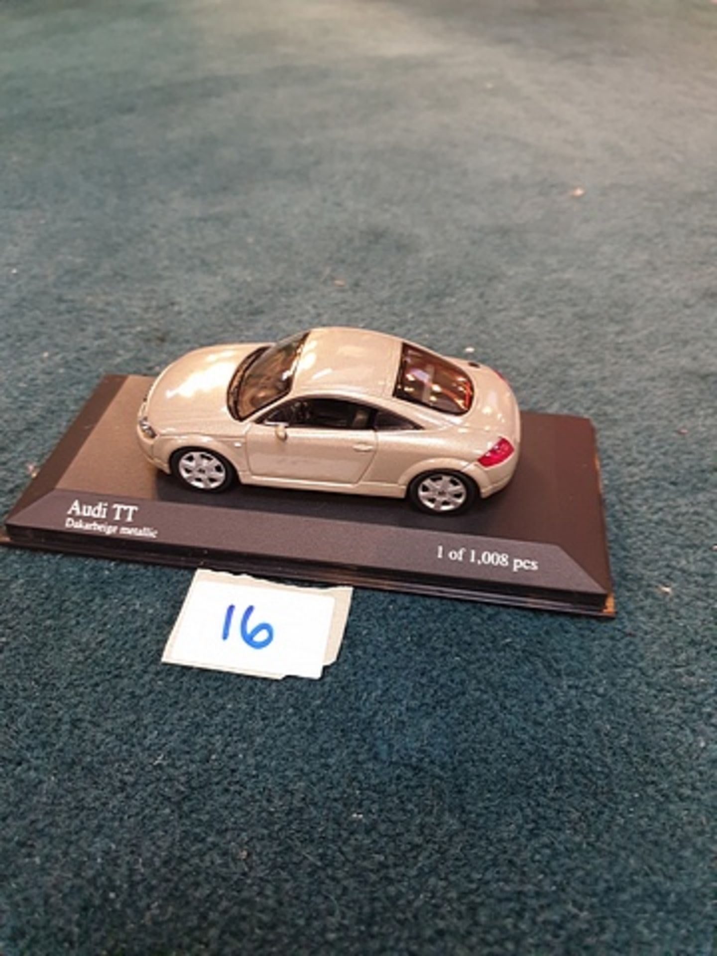 Minichamps Scale 1/43 Model 430 017254 Audi TT Coupe 1999 Beige Metallic Complete With Box - Image 2 of 2