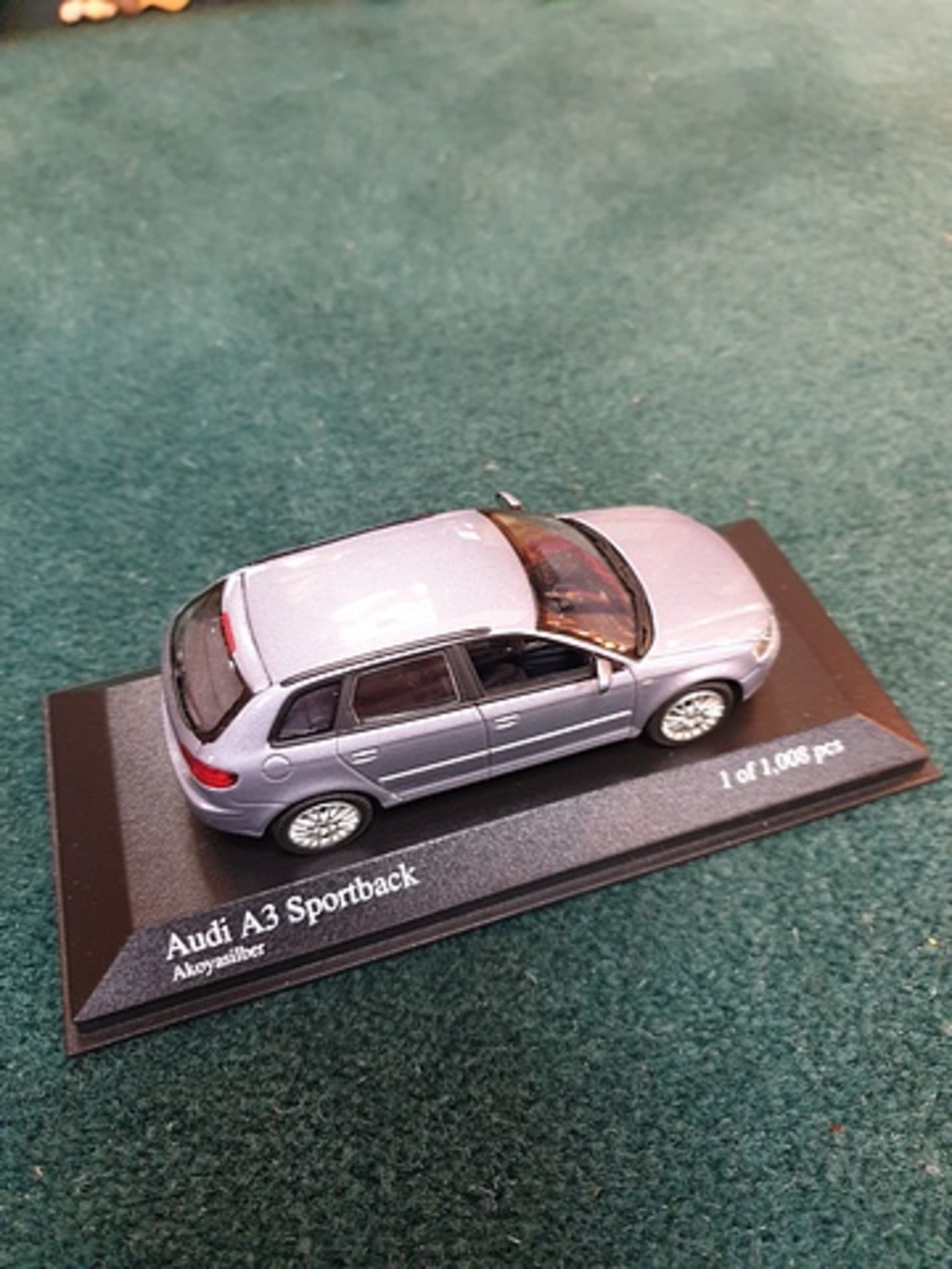 Minichamps Scale 1/43 Model 400 014301 Audi A3 Sportback - 2004 - Silver Limited Edition 1008 Pcs - Image 3 of 3