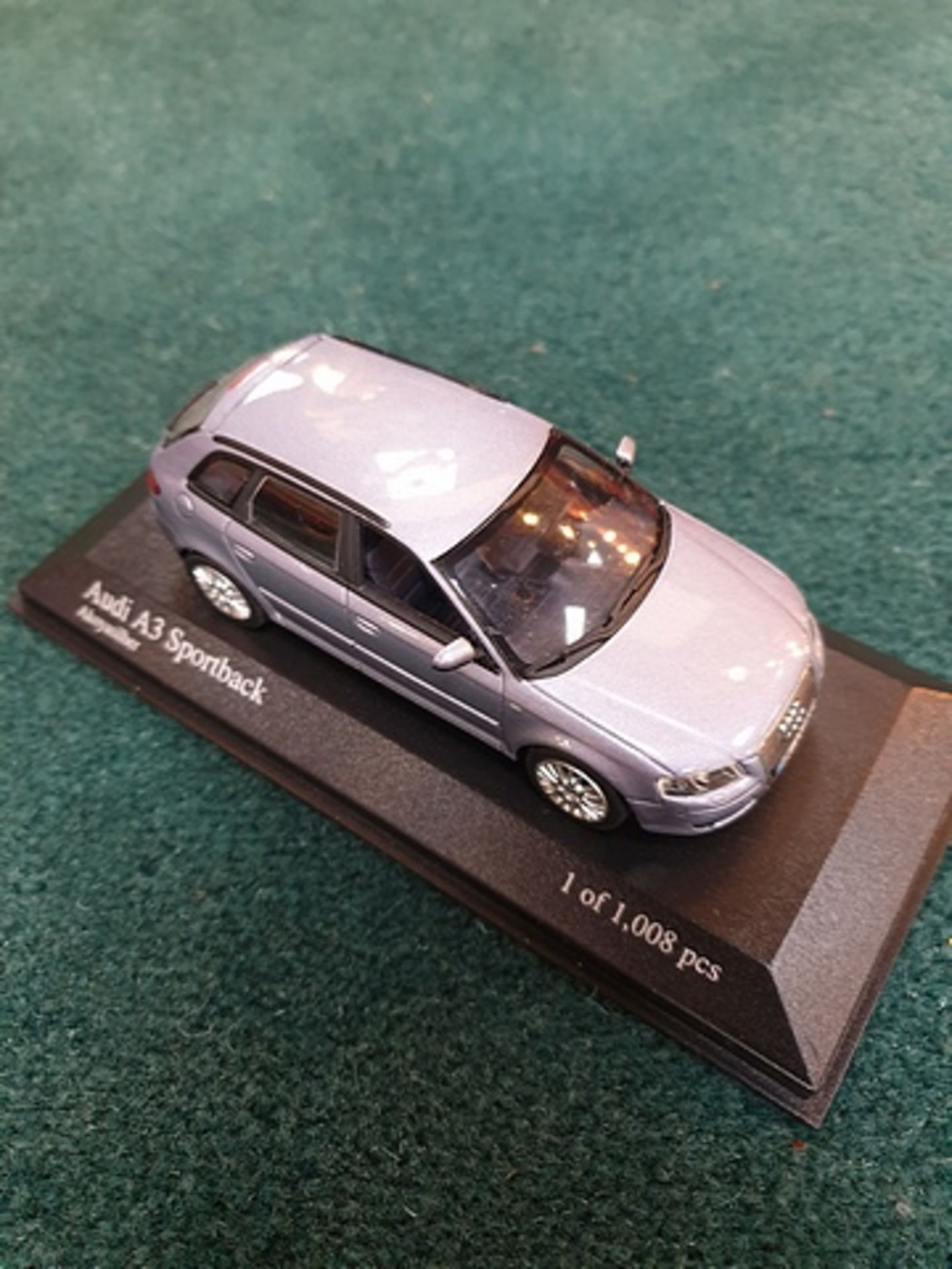 Minichamps Scale 1/43 Model 400 014301 Audi A3 Sportback - 2004 - Silver Limited Edition 1008 Pcs - Image 2 of 3