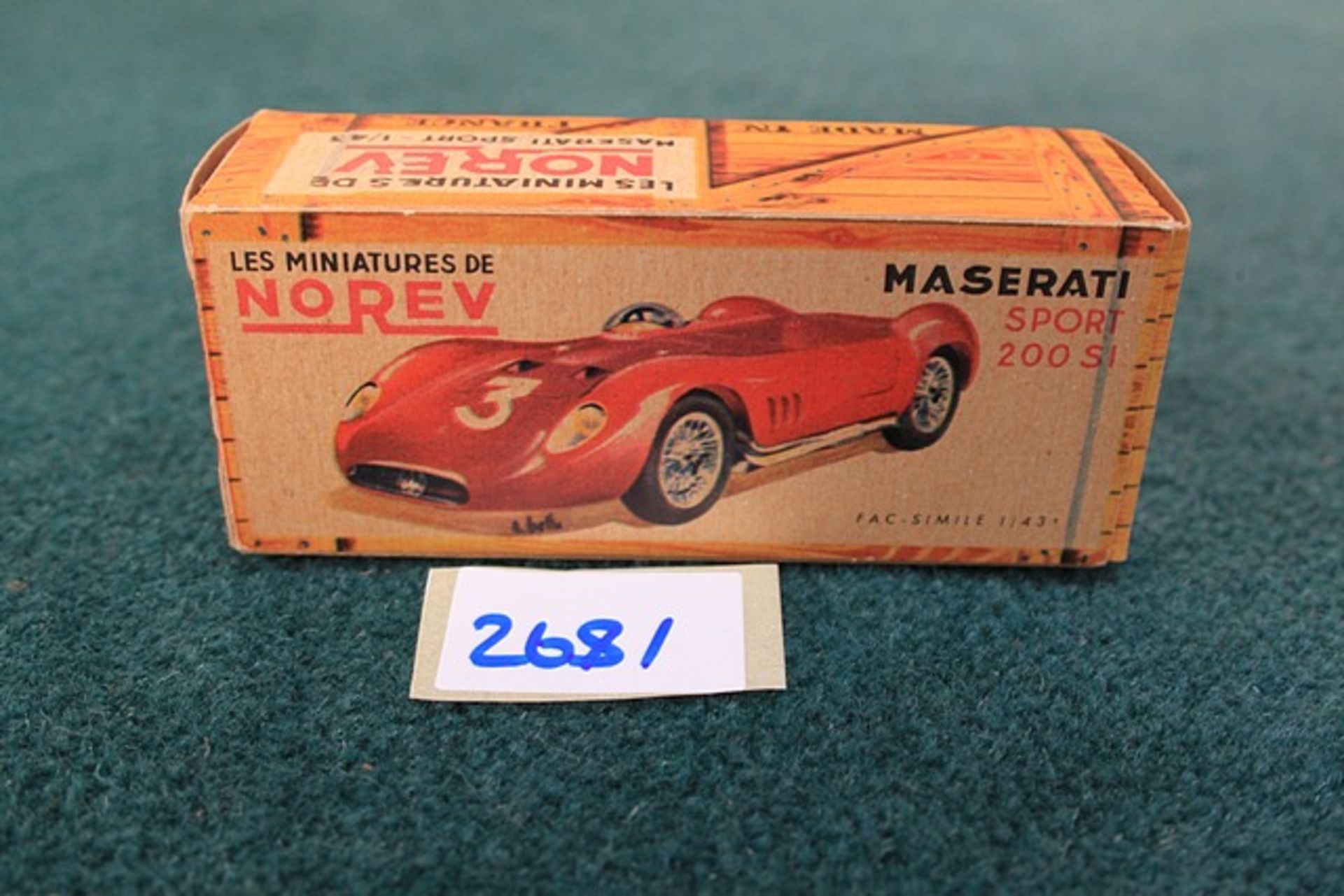 Norev (France) #20 Maserati Sport 200SI In Red With The Yellow # 1 Scale 1/43 Plastic Complete In