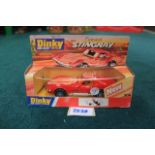 Dinky Toys Diecast # 206 Customised Stingray In Red With Flames On Bonnet And Roof Interior Complete