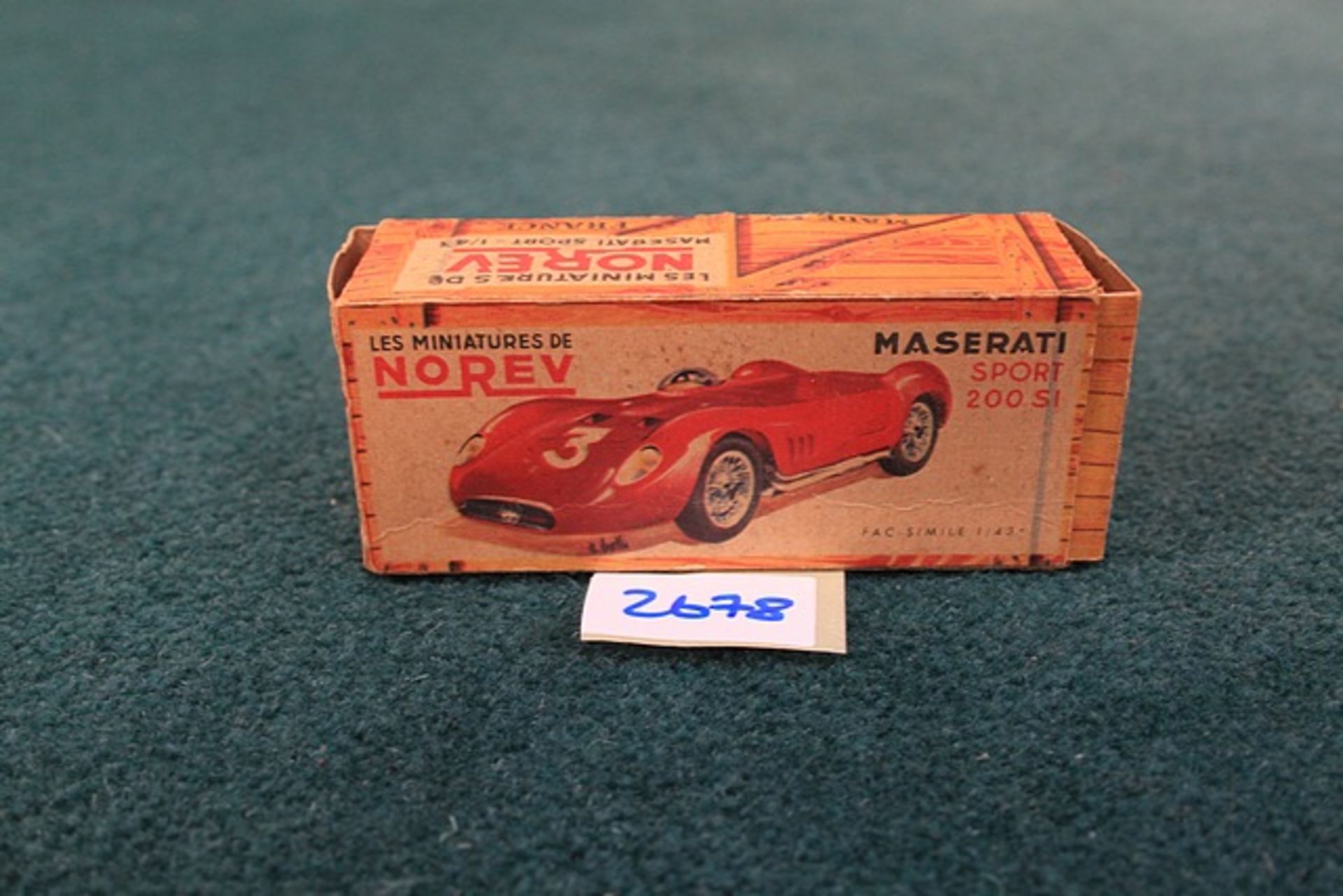 Norev (France) #20 Maserati Sport 200SI In Red With The Yellow # 3 Scale 1/43 Plastic Complete In