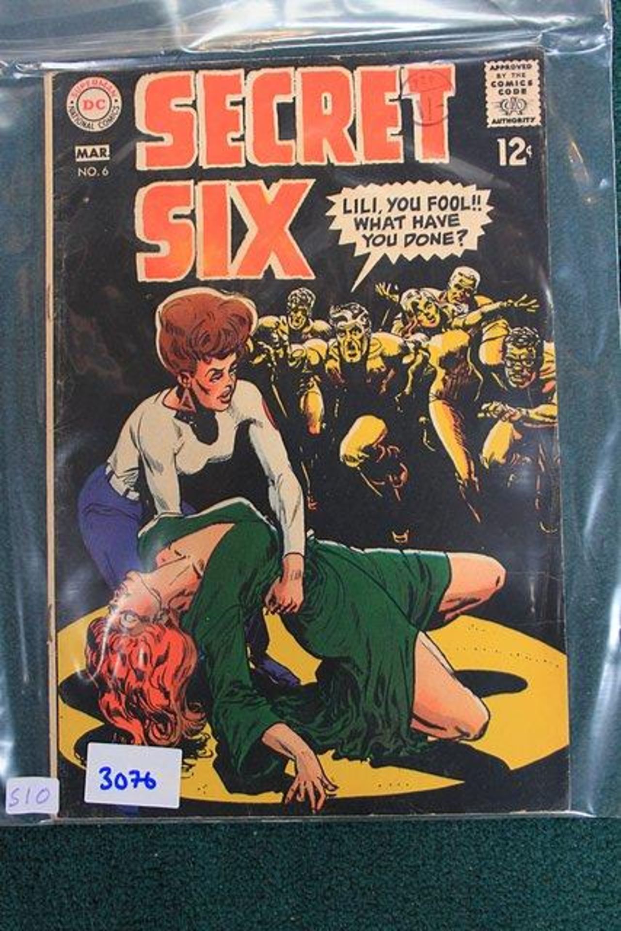 DC Comics Secret Six #6 Feb â€“ March 1969 The Victim Is A Killer! Jack Sparling Artwork (Loc RG