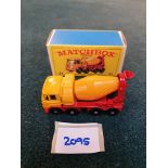 Matchbox Lesney#21 Diecast Foden Concrete Truck 21 D1 Red Yellow 1971 To 1973 Complete With Box