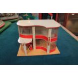 Vintage Wooden Toy Garage With Manual Working Lift 320mm X 220mm X250mm