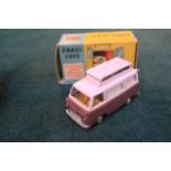 Corgi Toys Diecast model 420 Ford Thames Airborne Caravan in two tone lilac with yellow interior