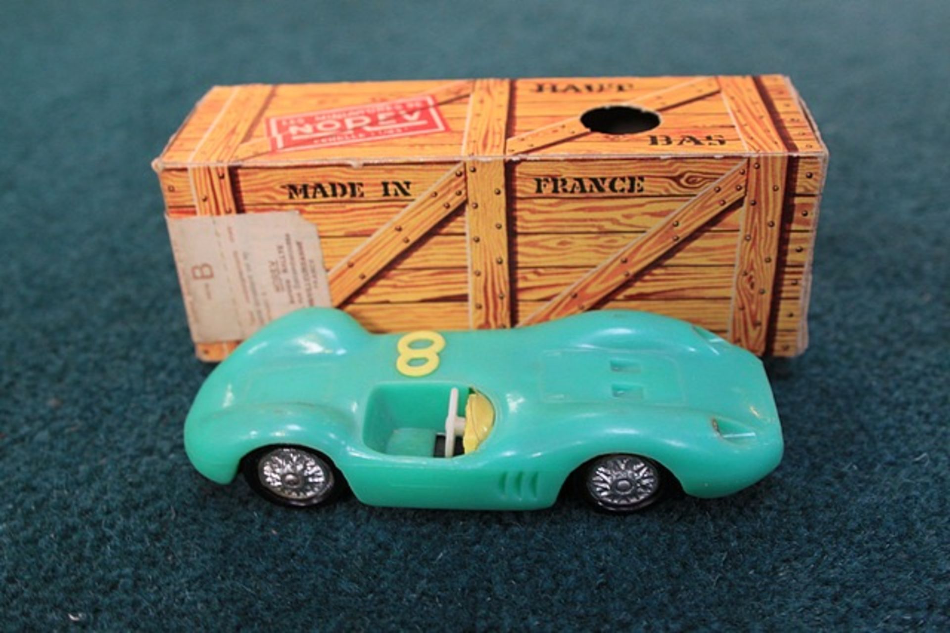 Norev (France) #20 Maserati Sport 200SI In Green With The Yellow # 8 Scale 1/43 Plastic Complete - Image 2 of 2