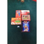 5 X Box Board Games IQ The Logic Puzzle Game, Tell Me Quiz Game, Tiddlywinks, Lotto Housey Housey