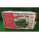 Tri-Ang Mimic Series 2 Clockwork Powered Sherman Tank With Key And Box Tank In Template Around 10