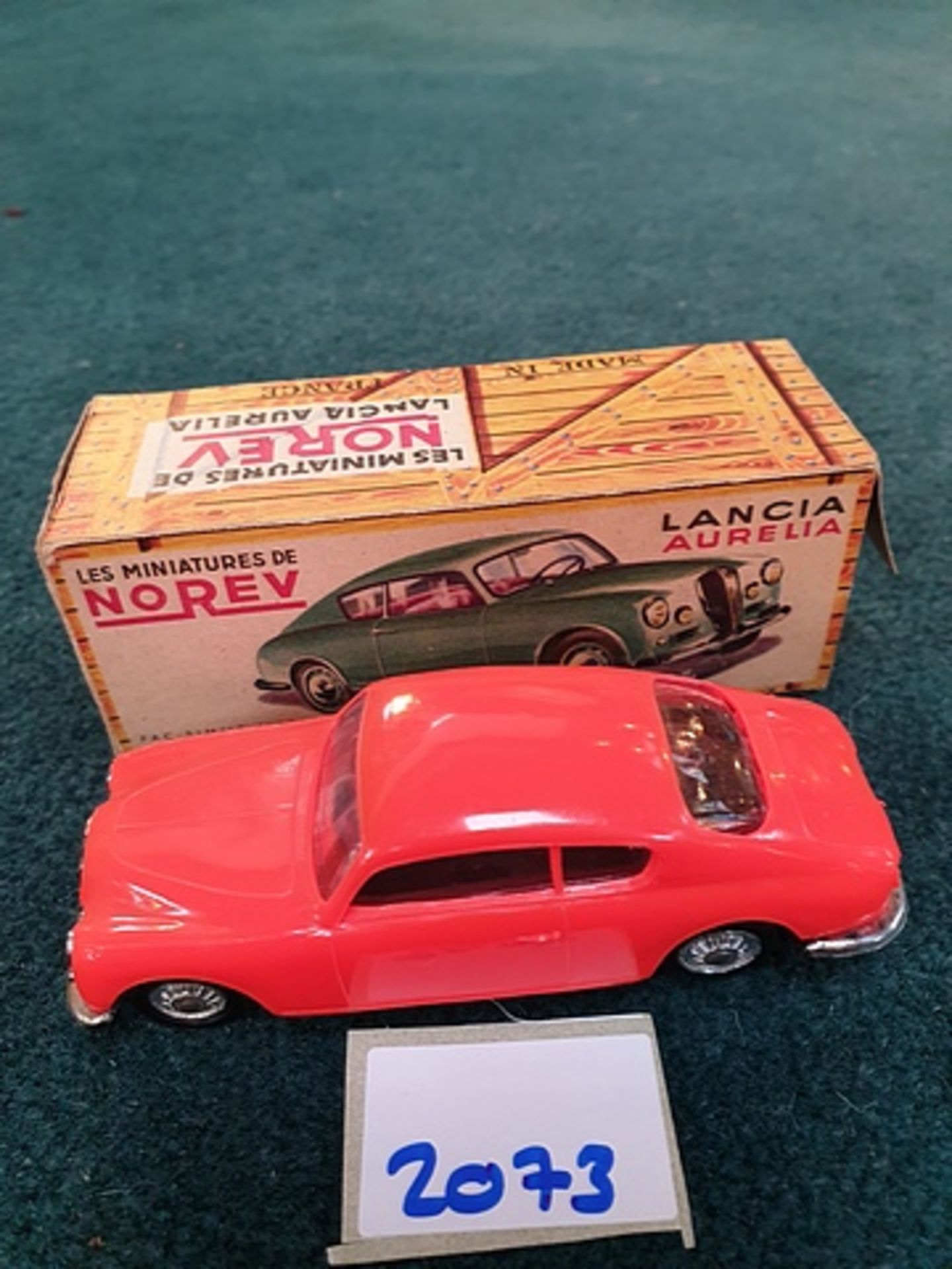 Norev (French) No 22 Lancia Aurelia G.T In Red Scale 1/43 Complete With Box
