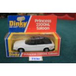 Dinky Toys Diecast # 123 Princess 2200HL In White With A Black Vinyl Roof Complete With Box