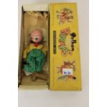 Pelham String Marionette Puppet Wood And Composition Of An Old Man With Box