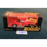 Solido (France) #197 Diecast Ferrari 512 David Piper Sandeman In Red With The Racing Number 16 Scale