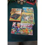 5 X Board Games The Wonderful World Of Disney, The Jungle Book Game, Peg Mosaic, Mickey's Ringo