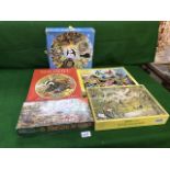 5 Various Jigsaw Puzzles Ranging From 100 Pieces 1000