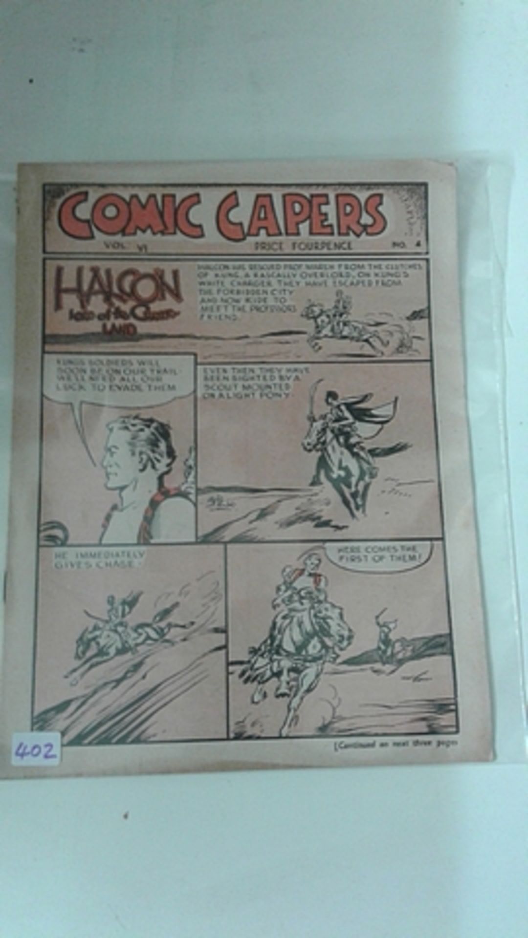 Comic Capers Soloway, 1940 Series #V1 #4 Halcon Lord Of The Crafter Land (Location RG 402)